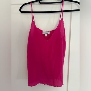 And Other Stories scalloped edge hot pink tank top